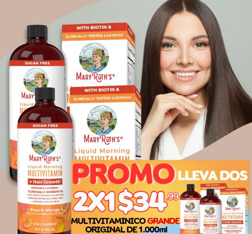 Oferta! 2x1 Original Mary Ruth®  2 Frascos Grandes de 1.000ml